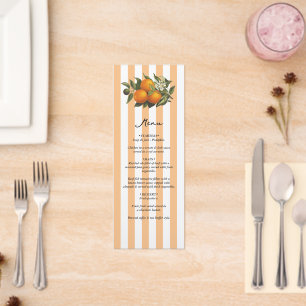 Italian Mediterranean Citrus Lemon Orange Wedding Menu
