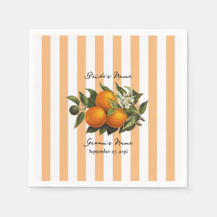 Italian Mediterranean Citrus Lemon Orange Wedding Napkins