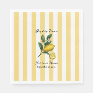 Italian Mediterranean Citrus Lemon Orange Wedding Napkins
