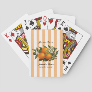 Italian Mediterranean Citrus Lemon Orange Wedding Poker Cards