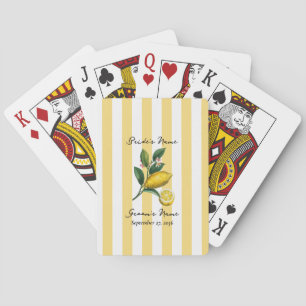 Italian Mediterranean Citrus Lemon Orange Wedding Poker Cards
