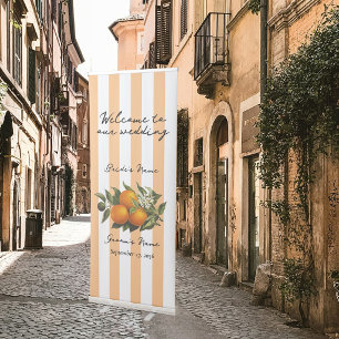 Italian Mediterranean Citrus Lemon Orange Wedding Retractable Banner