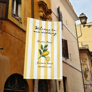 Italian Mediterranean Citrus Lemon Wedding Banner