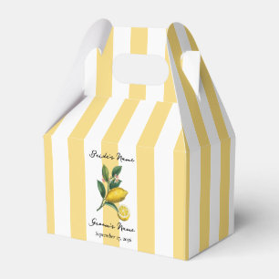 Italian Mediterranean Citrus Lemon Wedding Favor Boxes