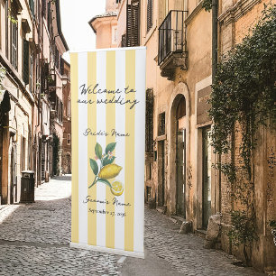 Italian Mediterranean Citrus Lemon Wedding Retractable Banner