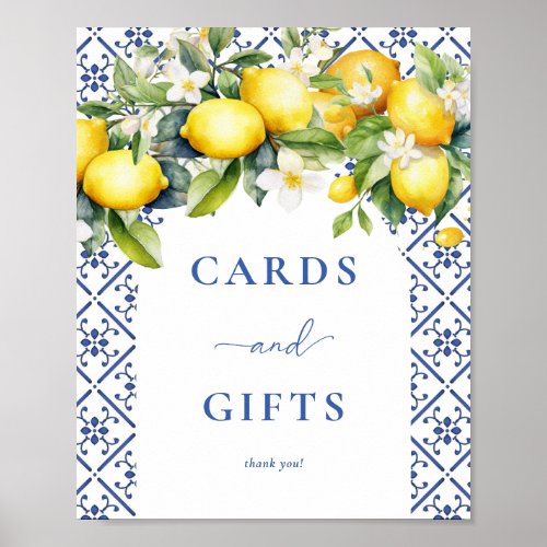 Italian Mediterranean Lemon Cards and Gifts Sign