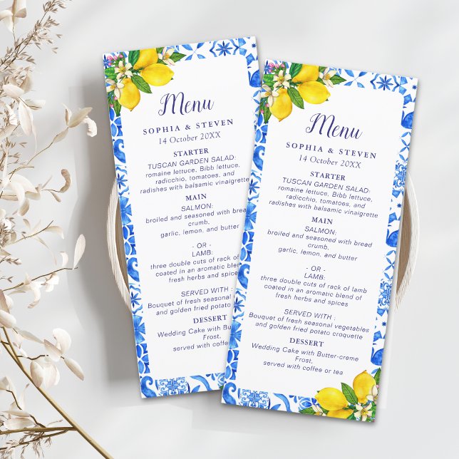 Italian Meditterranean Tiles Wedding  Program (Creator Uploaded)