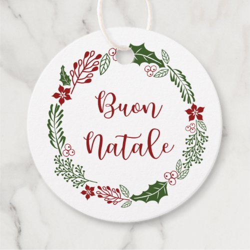 Italian Merry Christmas Buon Natale Custom Favor Tags