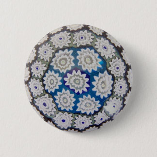 Italian Millefiore Glass Paperweight Button