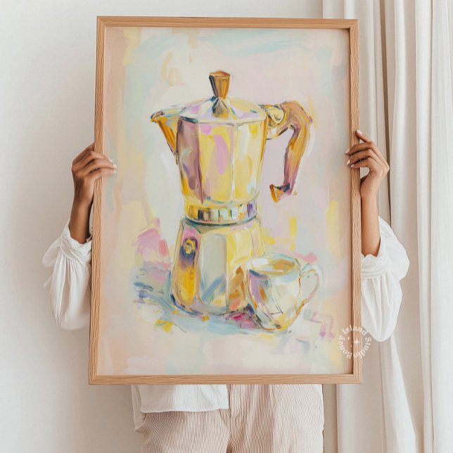 Italian Moka Coffe Espresso Kitchen Wall Art Print (Italian Moka Coffe Espresso Kitchen Wall Art Print)