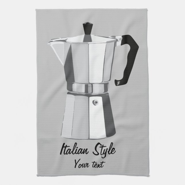 Italian Moka Kitchen Towel (Vertical)