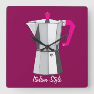 Italian Moka Square Wall Clock