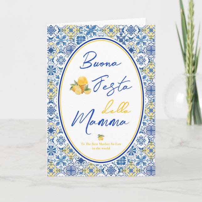 Italian Mom Mother in law Happy Mother's Day Card (Front)