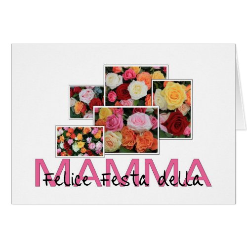 Italian Mothers Day rose card