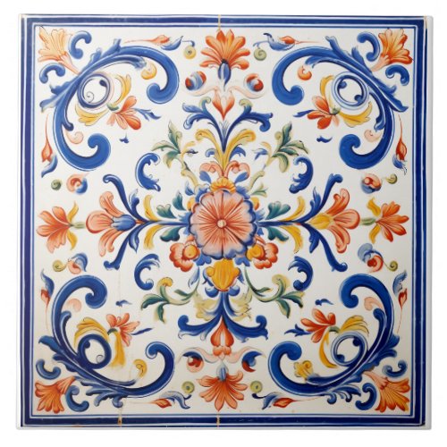 italian motif ceramic tile