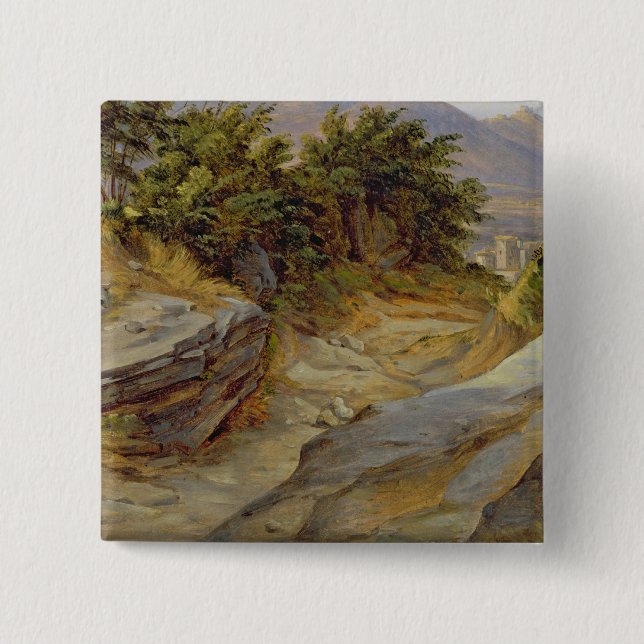 Italian Mountain Landscape, c.1824 Button (Front)