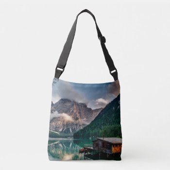 Italian Mountains Lake Landscape Photo Crossbody Bag by accessoriesstore at Zazzle