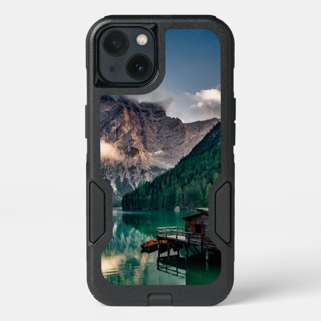 Italian Mountains Lake Landscape Photo Otterbox iPhone Case (Back)