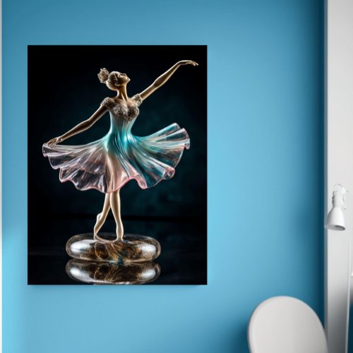 Italian Murano Glass Style Ballerina Poster Print 