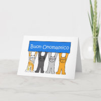 Italian Name Day Congratulations Cartoon Cats