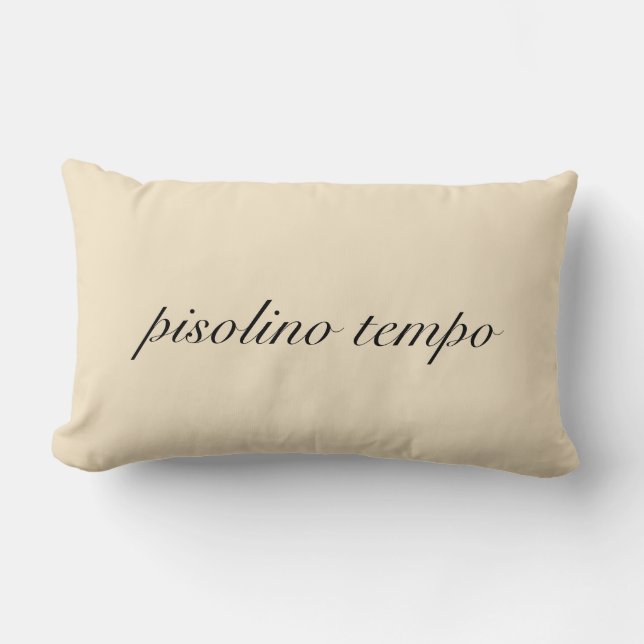 Italian "Nap Time" Cream Pillow (Front)
