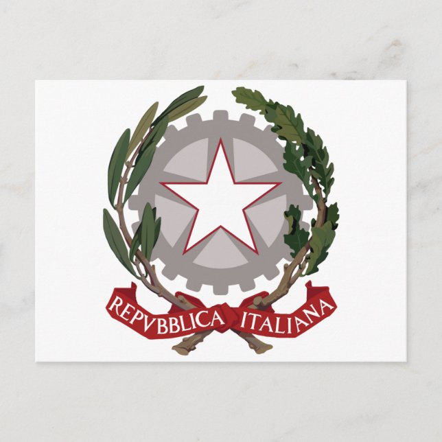 Italian National Emblem Postcard (Front)
