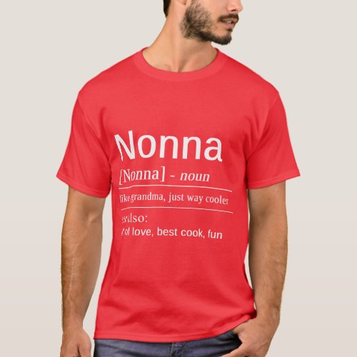 Italian Nonna Grandmother Best Italian Grandma Non T_Shirt
