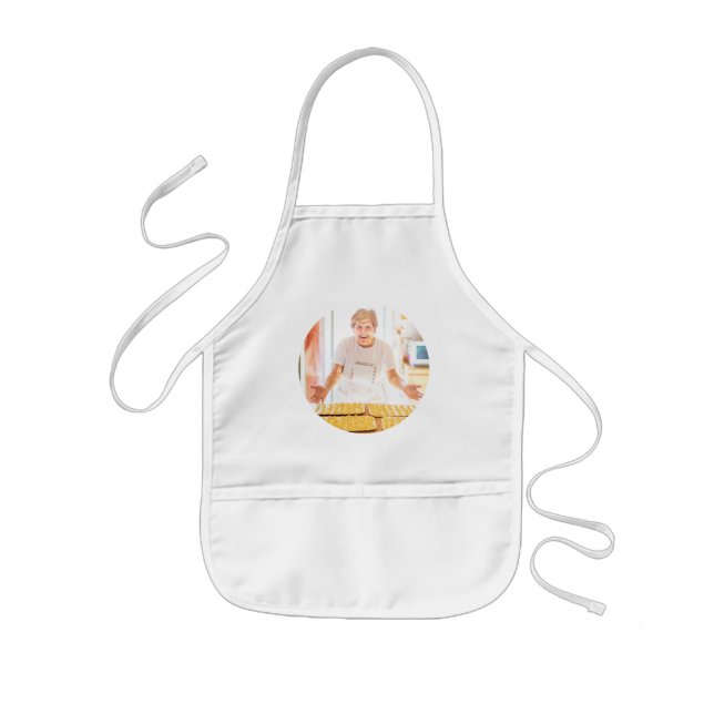 Italian Nonna Personalized Photo Sauce Day Kids Kids' Apron (Front)