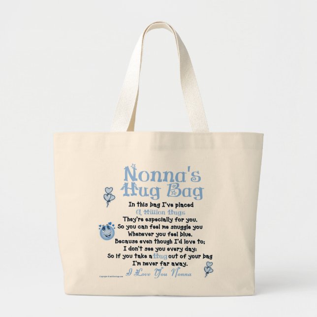 Italian - Nonna - Single Verse Large Tote Bag (Front)