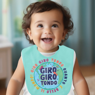 Italian Nursery Rhyme Giro Giro Tondo  Baby Bib