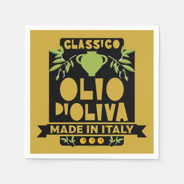  Italian Olive Oil Cooking Napkins (Front)