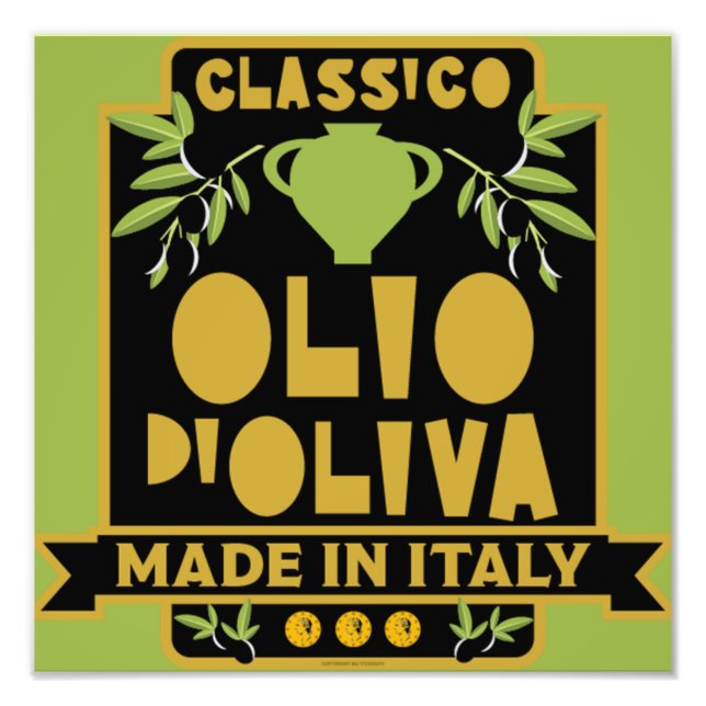  Italian Olive Oil Wall Art (Front)