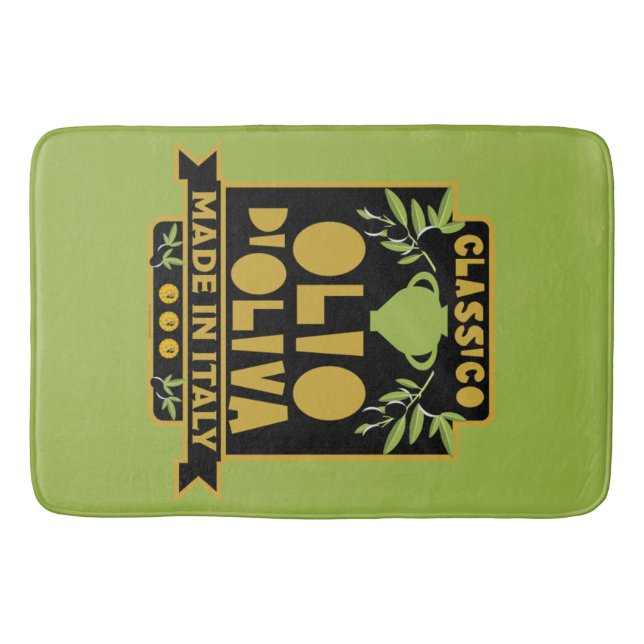  Italian Olive Oil Wall Art Bath Mat (Front)