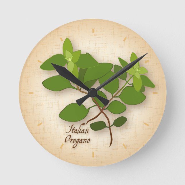 Italian Oregano Herb Clock (Front)