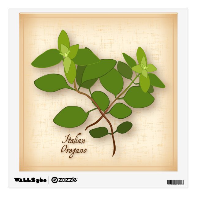 Italian Oregano Herb Wall Decal (Front)