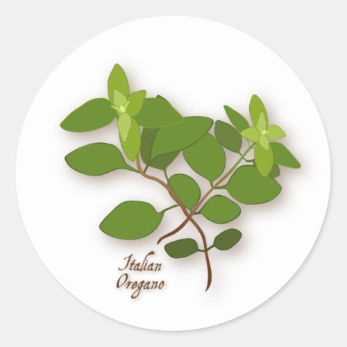 Italian Oregano Round Sticker