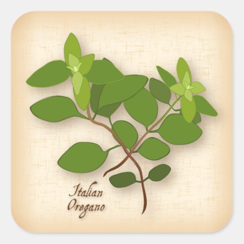 Italian Oregano Square Sticker