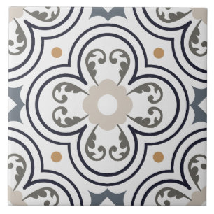 Italian Ornamental Mediterranean botanical art Ceramic Tile
