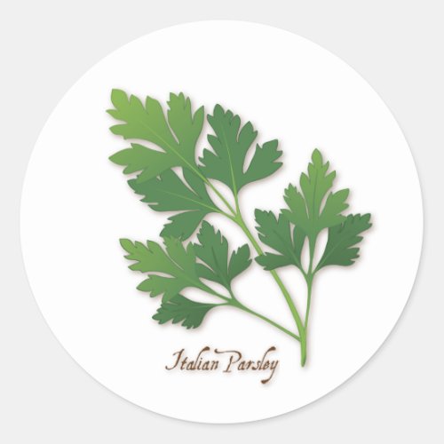 Italian Parsley Round Sticker