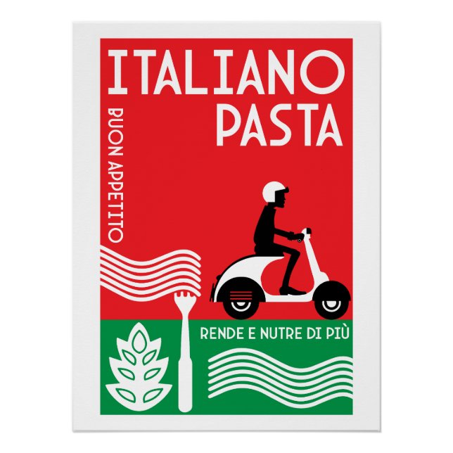 Italian Pasta Art Poster (Front)