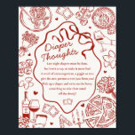 Italian Pasta Baby Shower Diaper Thoughts Game Poster<br><div class="desc">Special Delivery! Celebrate your little one’s arrival with an Italian twist! This pasta-themed baby shower collection features hand-drawn noodles, ravioli, and hearts, perfect for a cozy trattoria-inspired celebration that feels like a family feast. ★ Let me help you plan your next party! ★ If you need coordinating décor, please check...</div>