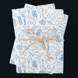 Italian Pasta Blue Noodle Doodle That’s Amore Wrapping Paper Sheets<br><div class="desc">The perfect pasta print for your Italian themed party! I love this for a bridal shower or rehearsal dinner “that’s Amore” theme as well as a pasta or pizza Italian themed birthday party. This print features my doodles of quintessential noodle shapes and sauce ingredients such as farfalle, ravioli, garlic, onion,...</div>
