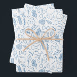 Italian Pasta Blue Noodle Doodle That’s Amore Wrapping Paper Sheets<br><div class="desc">The perfect pasta print for your Italian themed party! I love this for a bridal shower or rehearsal dinner “that’s Amore” theme as well as a pasta or pizza Italian themed birthday party. This print features my doodles of quintessential noodle shapes and sauce ingredients such as farfalle, ravioli, garlic, onion,...</div>
