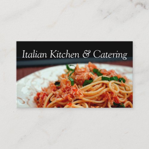 Italian Pasta Catering Party Service Occasions Business Card
