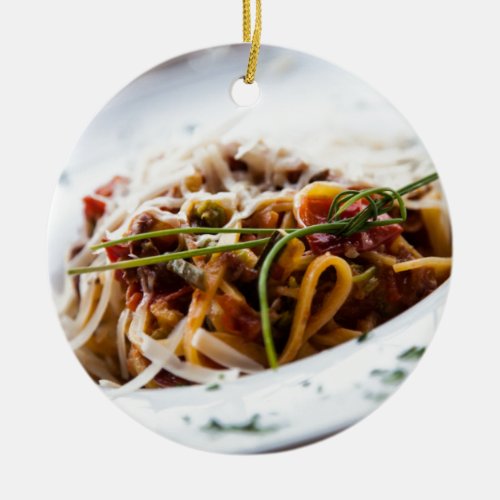 Italian Pasta Ceramic Ornament