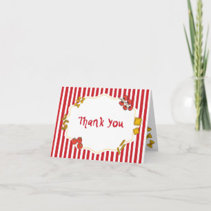 Italian Pasta Ciao Bambino Shower Thank You Card