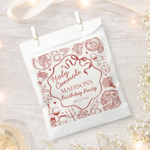 Italian Pasta Holy Cannoli Birthday Party Favor Bag