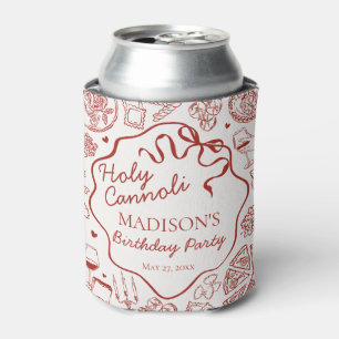 Italian Pasta Holy Cannoli Birthday Party Favor Can Cooler