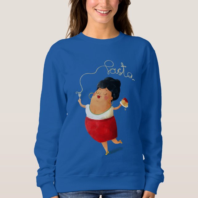 Italian Pasta Lady Sweatshirt (Front)