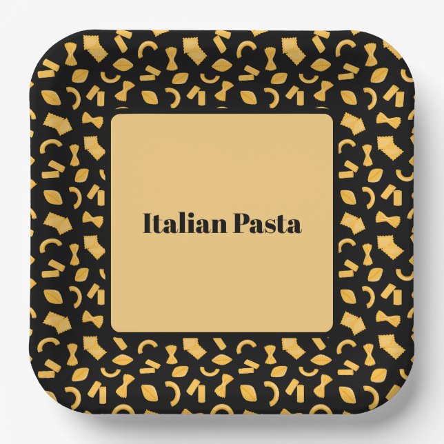 Italian Pasta Paper Plates (Front)